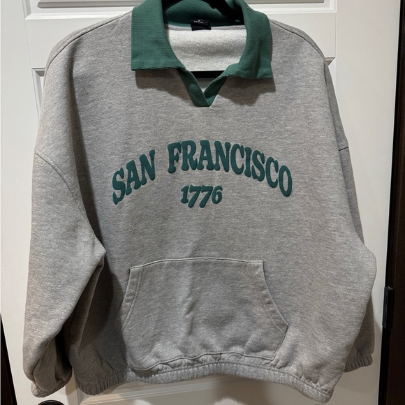 PacSun San Francisco Rugby Oversized Sweatshirt| Crew Neck Sweater| - Picture 2 of 4